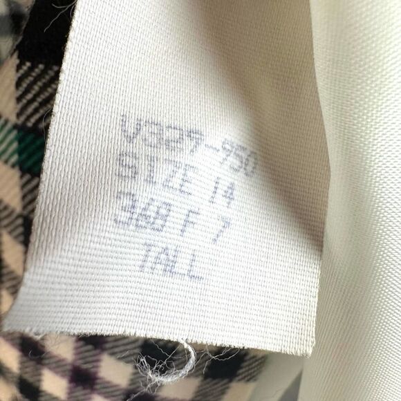 Pendleton VTG Green and Purple Gingham Virgin Wool Blazer Jacket Women’s 14T - Picture 7 of 8